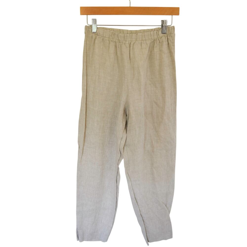 Bryn Walker High Waist Linen Tapered Pants Size X Small